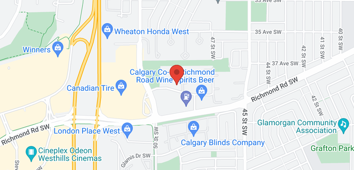 map of 22 4940 39 Avenue SW